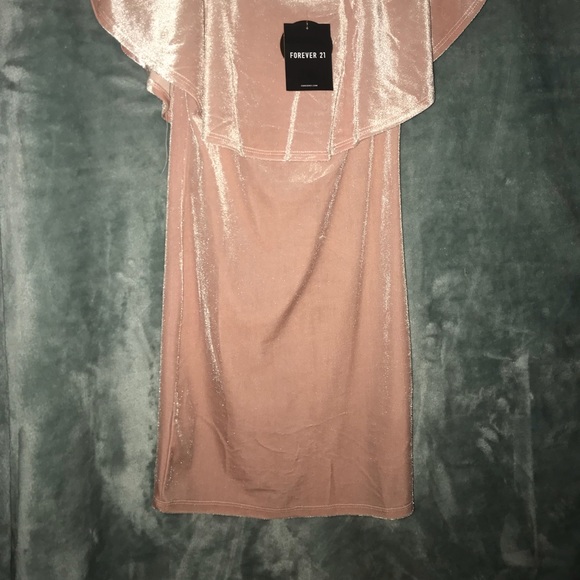 Forever 21 Blush velvet mini dress. - Picture 3 of 4